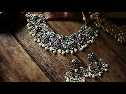 Amelia Multicolored Polki Necklace Set