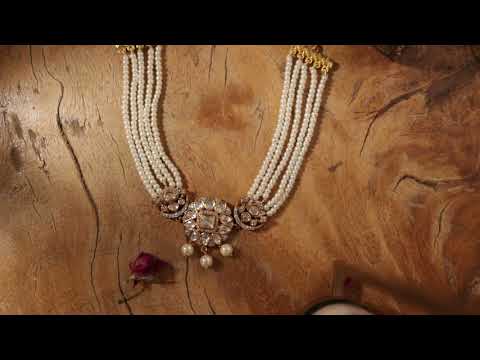 Krisha Polki And Pearls Choker Necklace