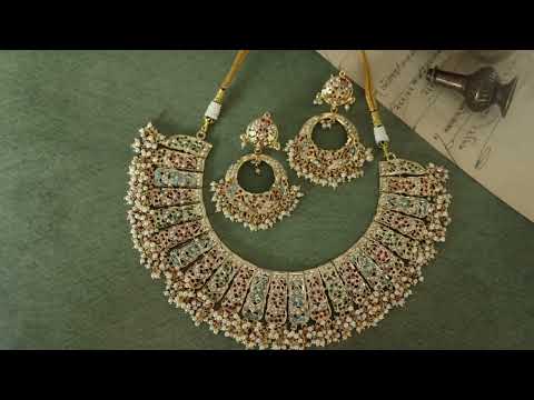 Shirin Multicolored Jadau Necklace Set