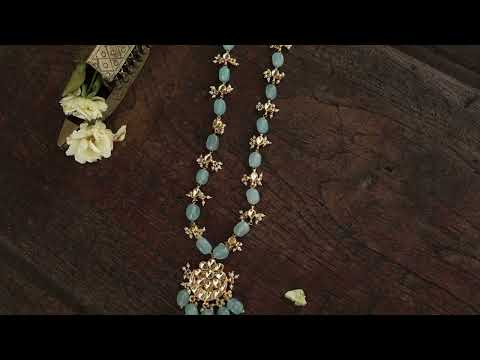 Joshika Blue Kundan Pendant
