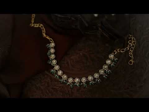 Rishika Polki Silver Necklace