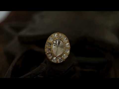 Geetha Silver Polki Ring