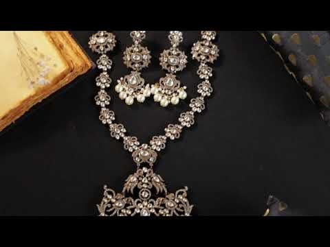 Shamira Victorian Polki Necklace Set