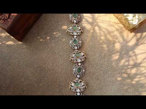 Varinya Mint Polki Braid Pin