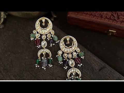 Marwa Multicolored Kundan Earrings