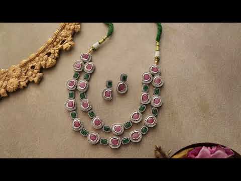 Alanya Layered Pink Necklace Set