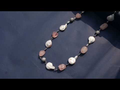 Hestia Pink Pearl Necklace
