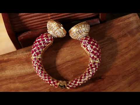 Midha Pink Polki Bangle