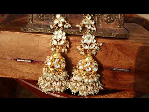 Varnika Kundan Jhumka Earrings