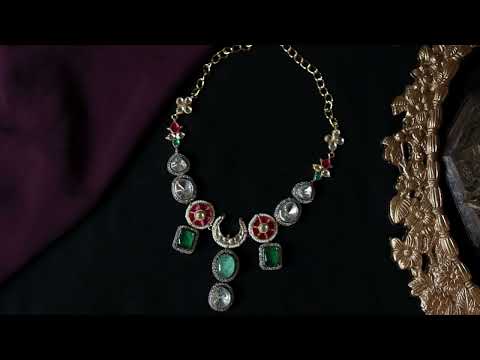 Meena Kundan And Polki Necklace