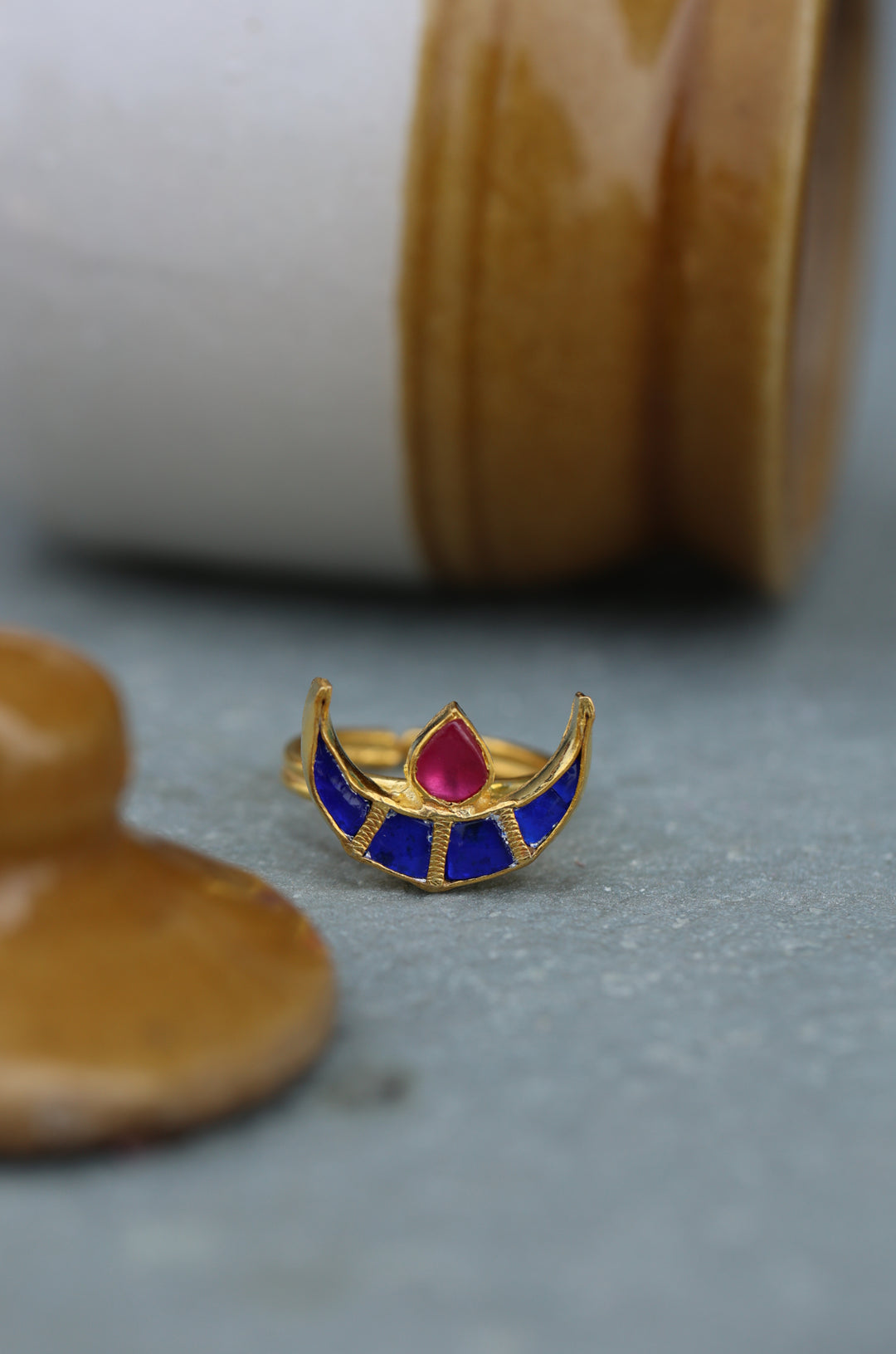 Eeshta Moon Kundan Ring