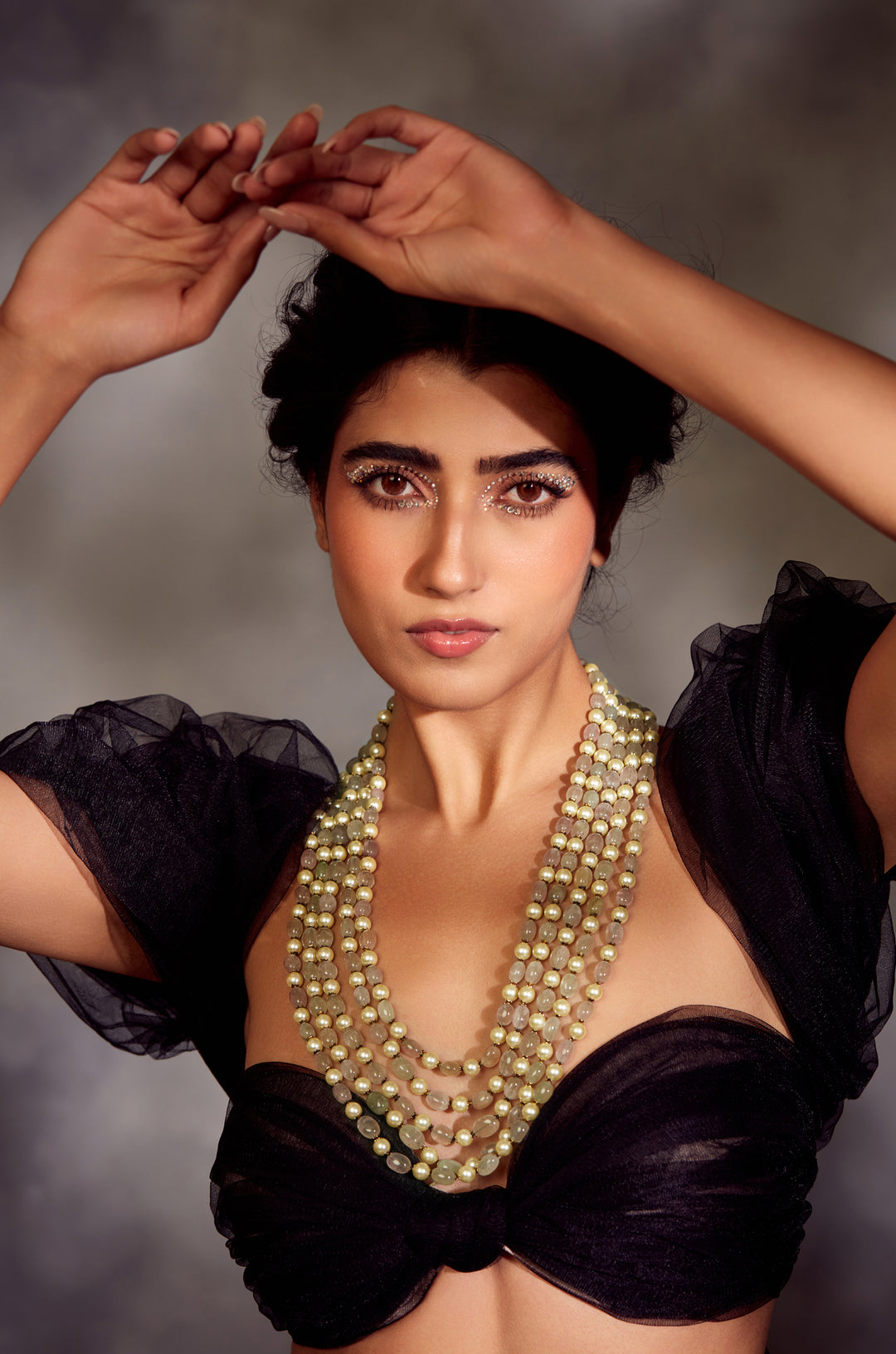 Shazeen Mint Pearl Layered Necklace