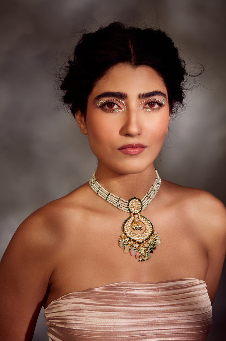 Qayanat Multicolored Choker Necklace