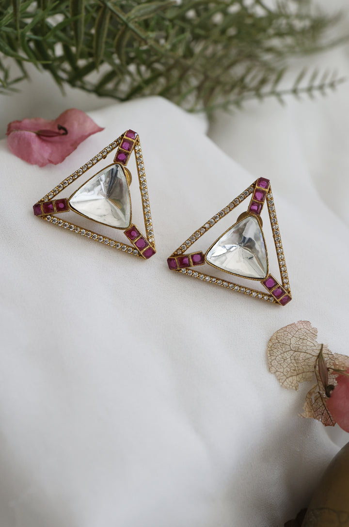Ganika Victorian Polki Studs