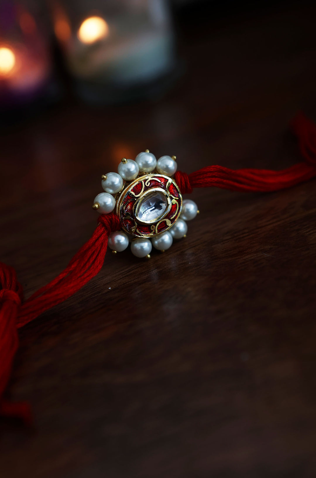 Ujjwal Gold Plated Pearl Rakhi