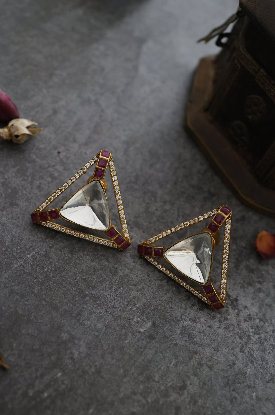 Ganika Victorian Polki Studs
