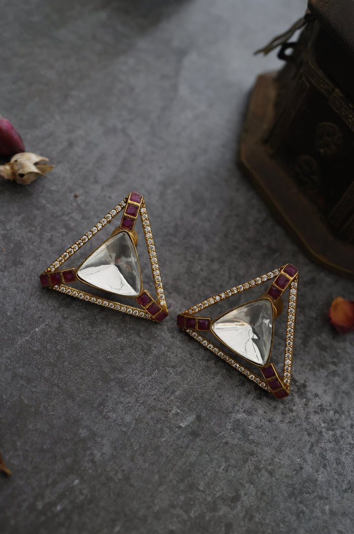 Ganika Victorian Polki Studs