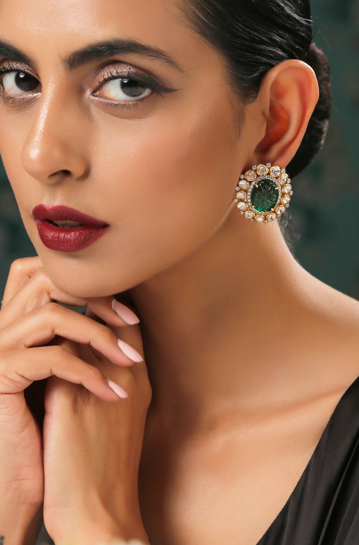 Eillay Green Silver Studs