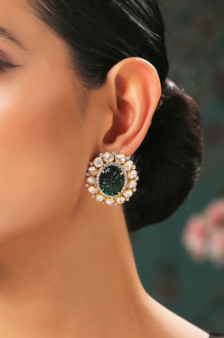 Eillay Green Silver Studs