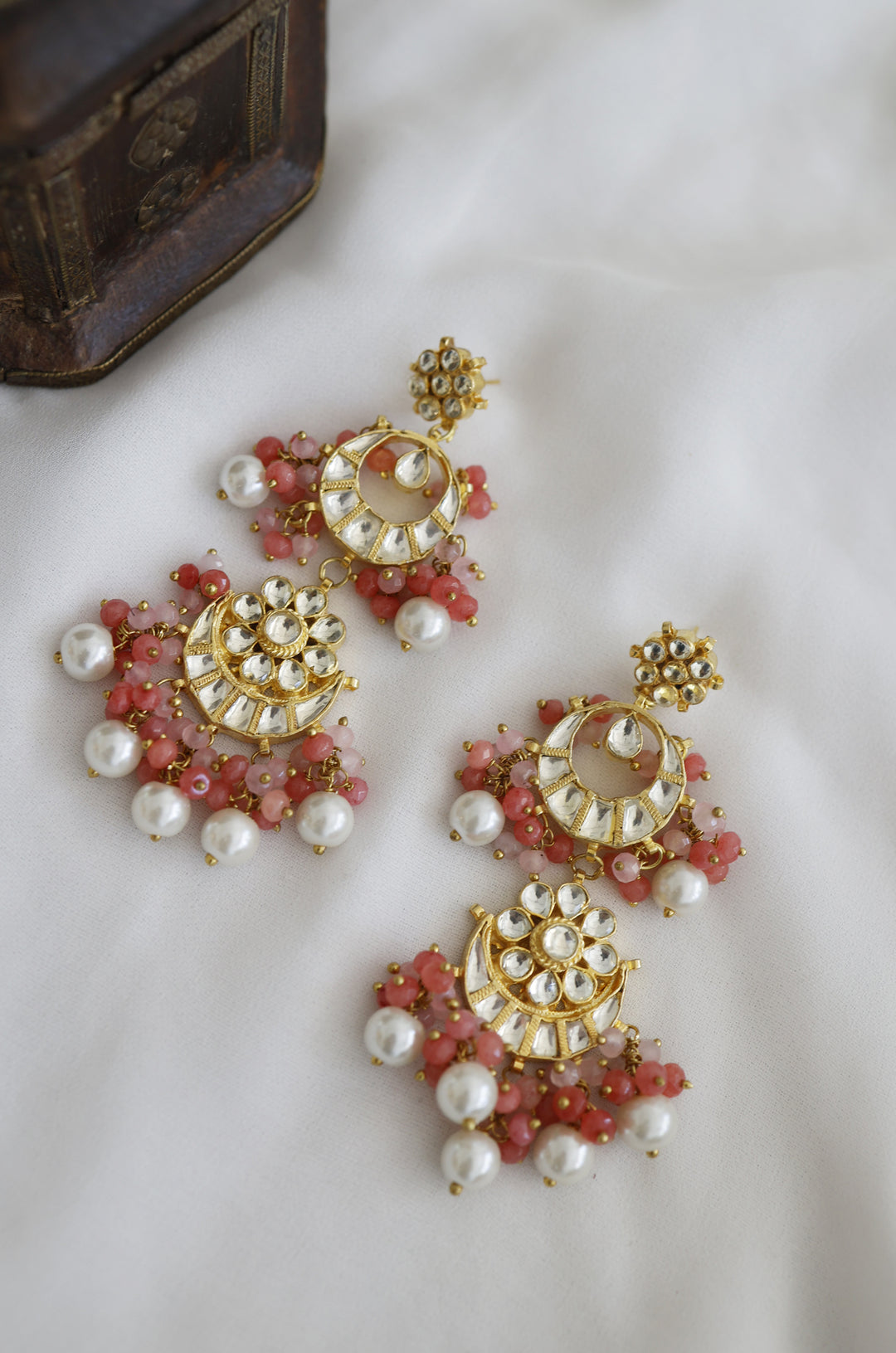 Sumakshi Pink Kundan Earrings