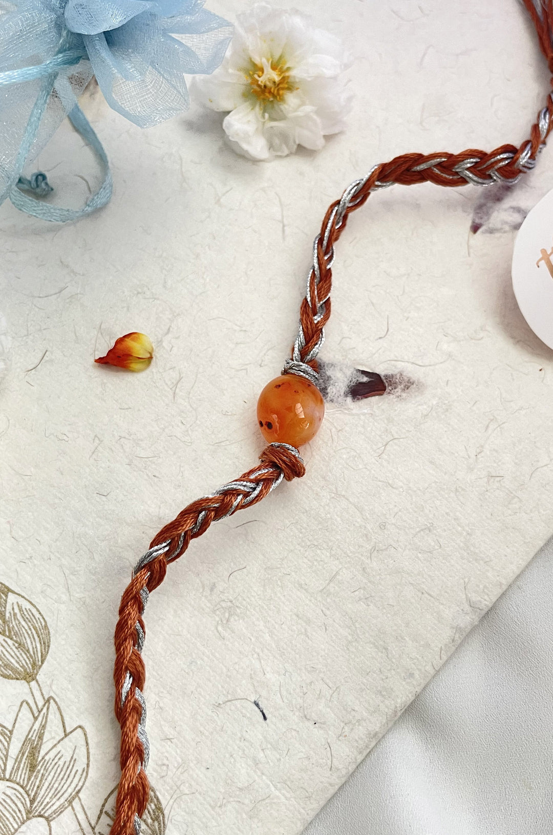 Sanjay Orange Braided Rakhi