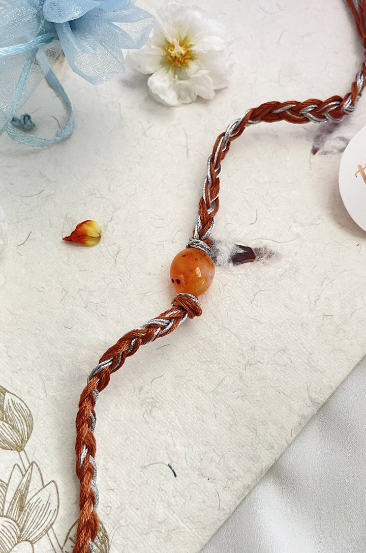 Sanjay Orange Braided Rakhi
