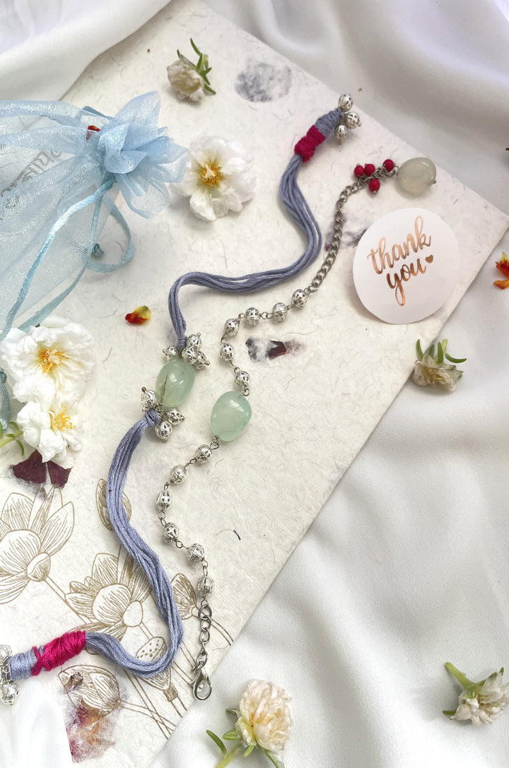 Muraya Beaded Rakhi and Lumba Set