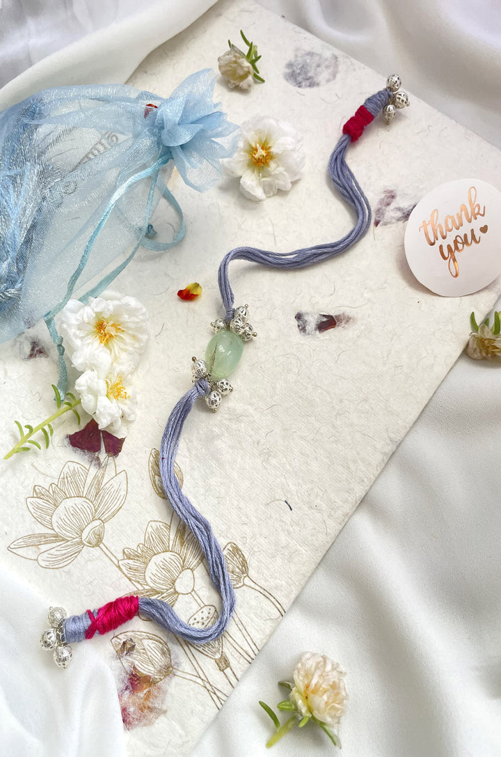 Razak Purple Beaded Rakhi
