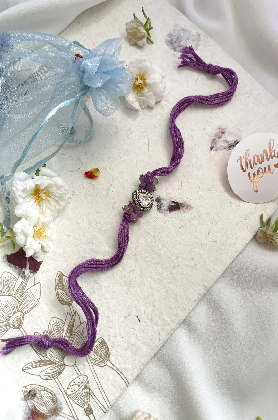 Akul Purple Victorian Rakhi