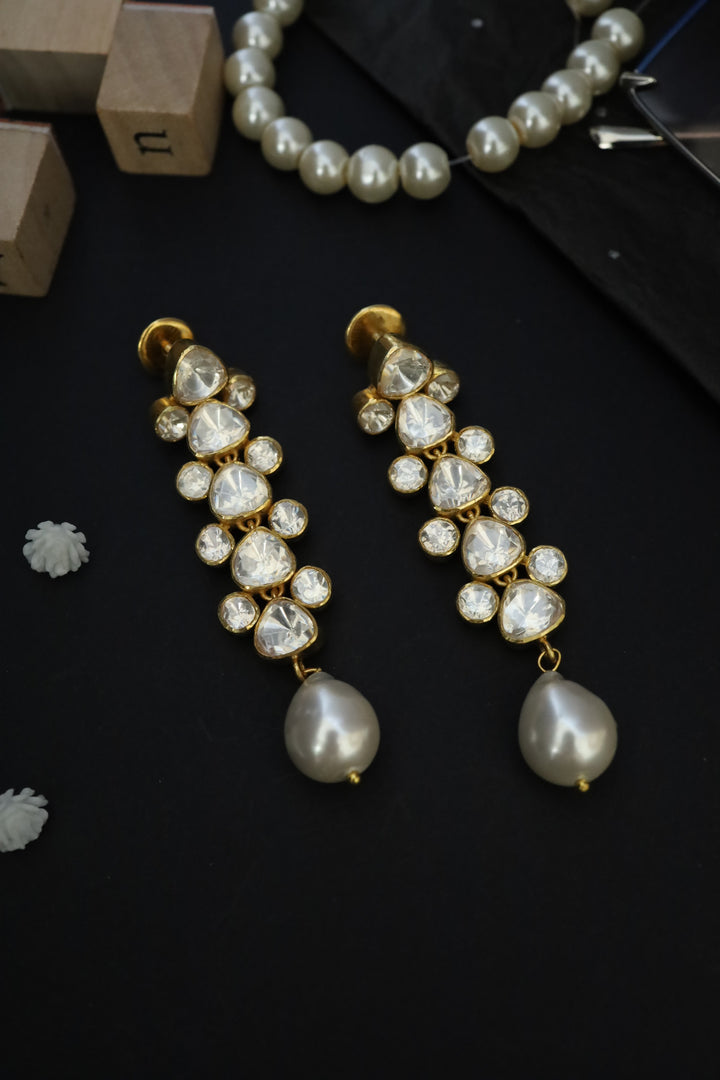 Vasilisa Polki Silver Earrings