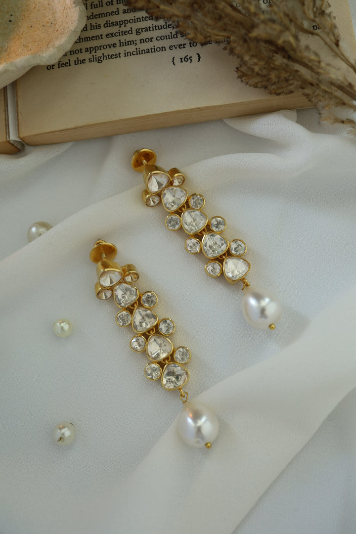 Vasilisa Polki Silver Earrings