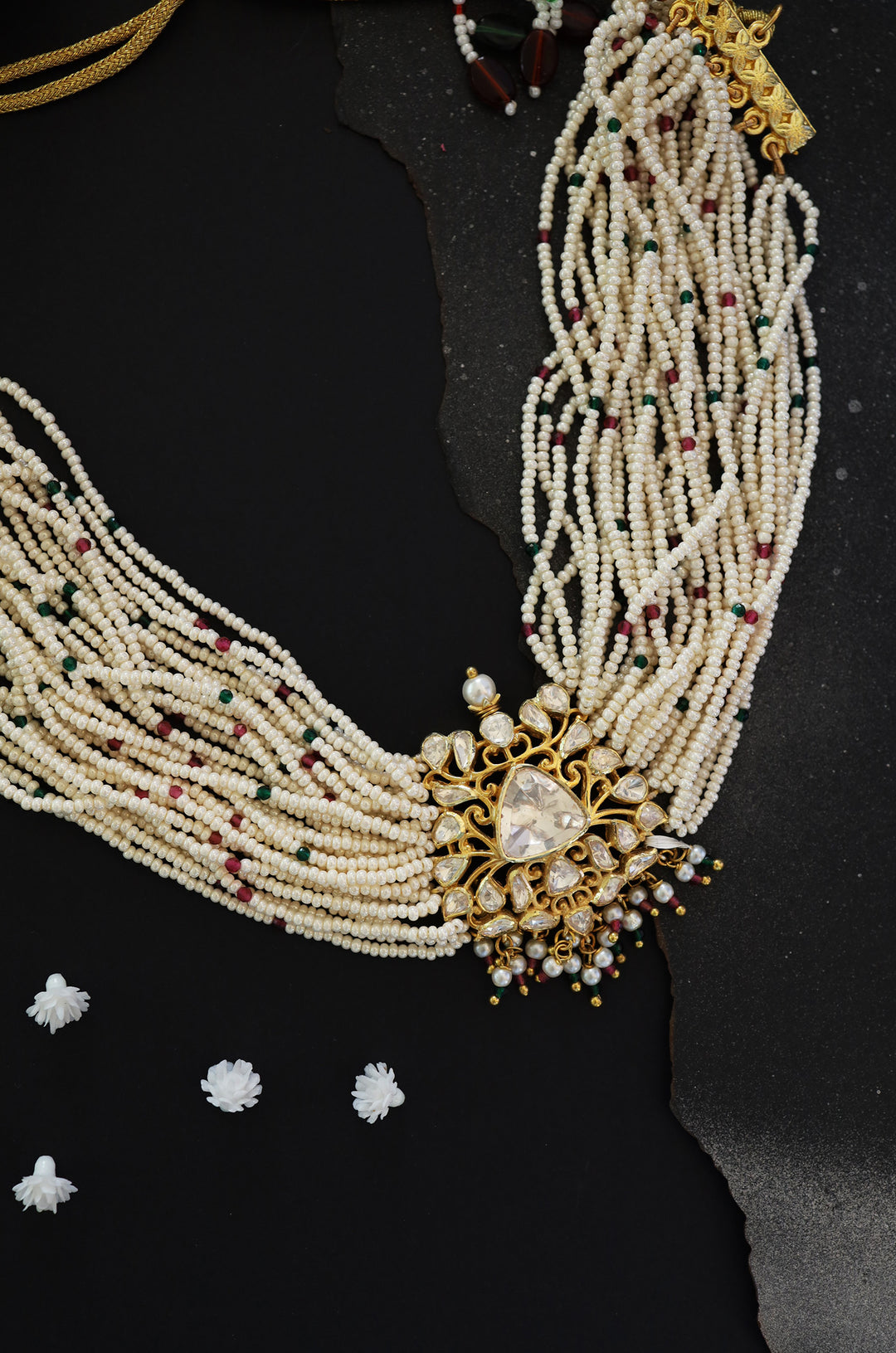 Marissa Polki Silver Choker Necklace