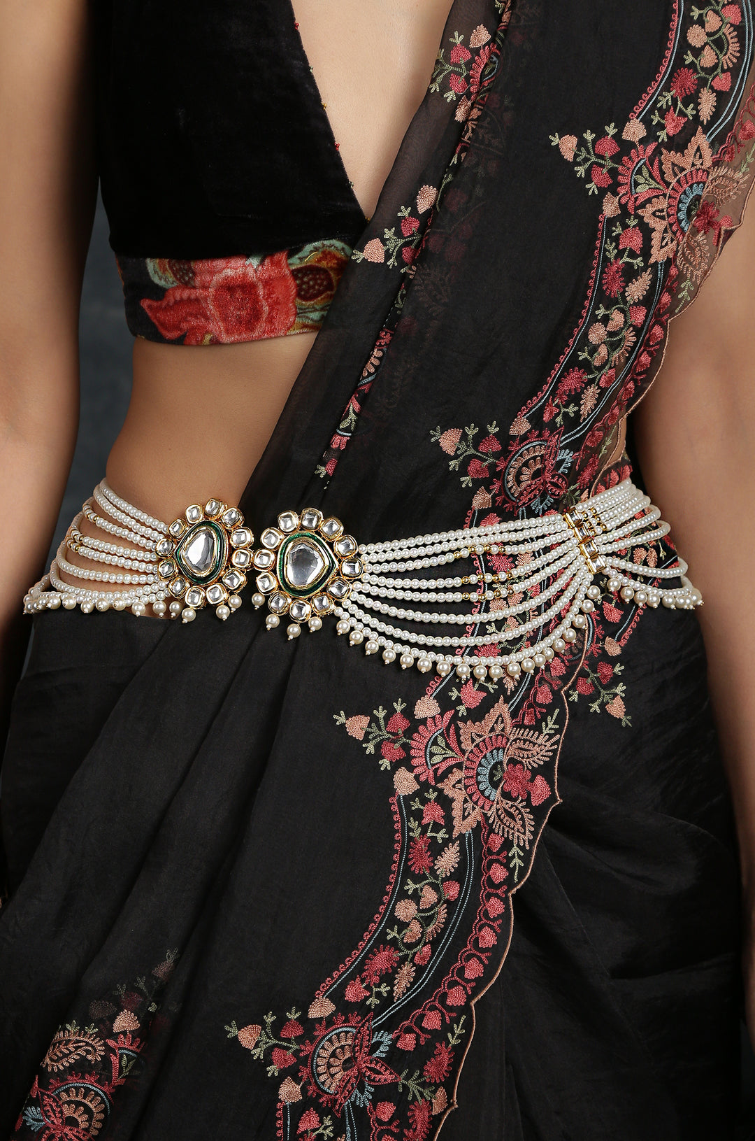 Nohreen Kundan And Pearls Waist Belt – Paisley Pop Shop