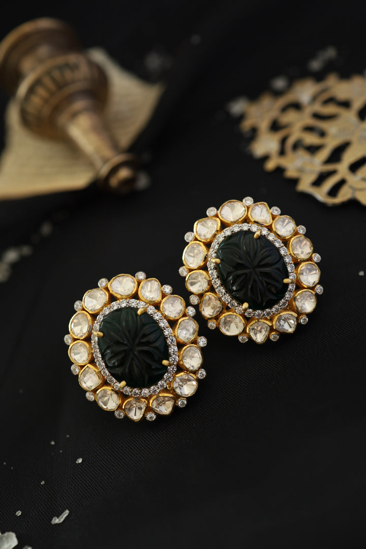 Eillay Green Silver Studs