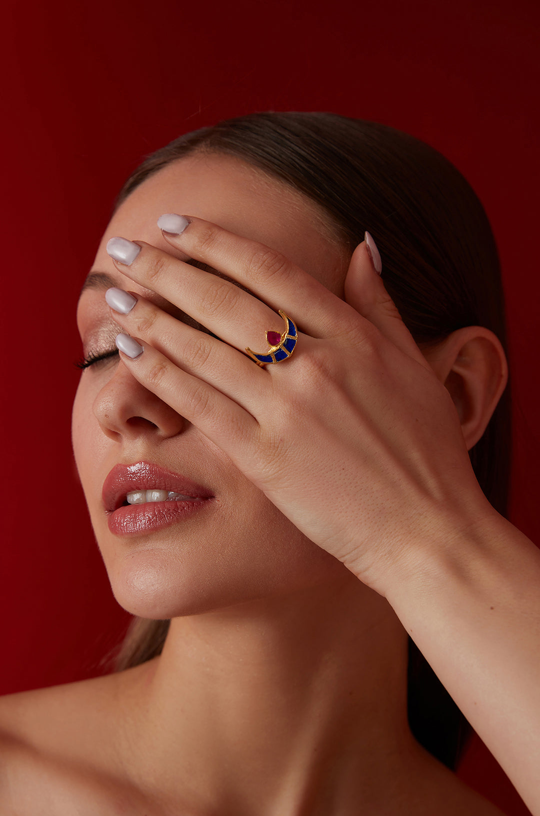 Eeshta Moon Kundan Ring