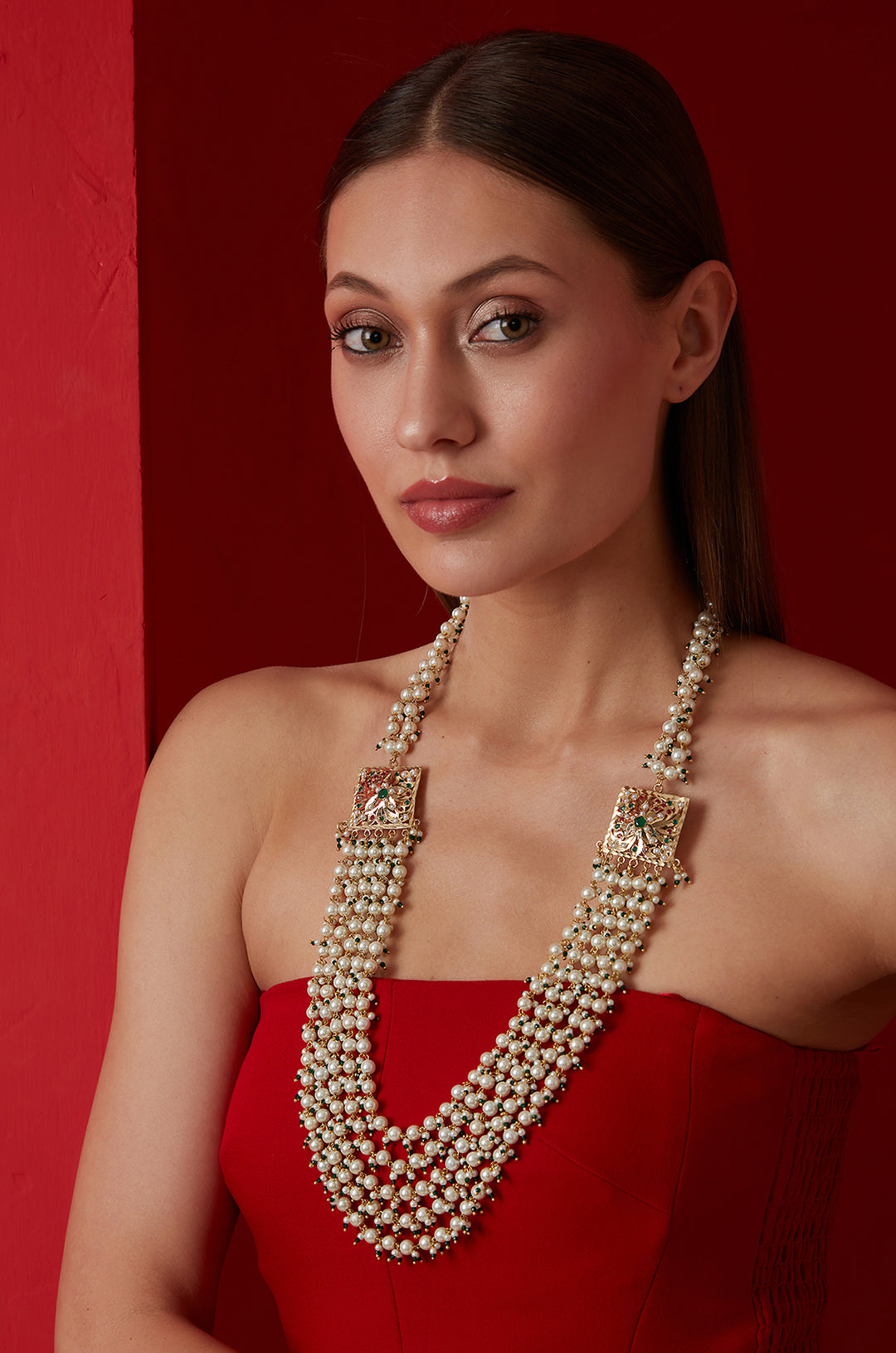 Jadau pearl necklace hot sale