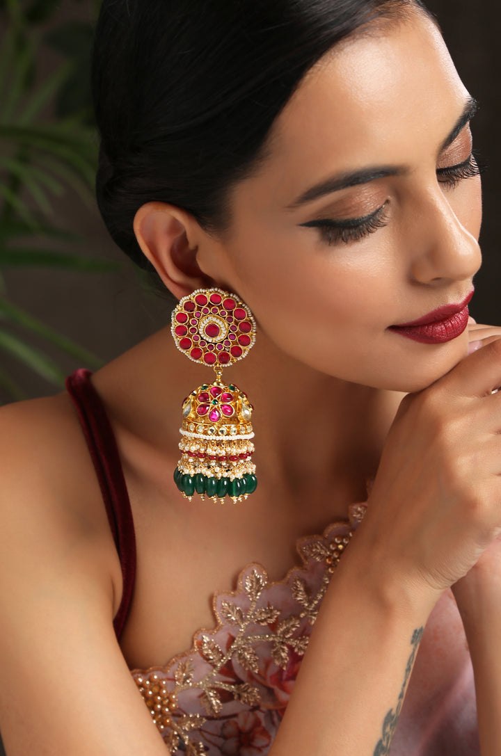 Shrishti Kundan Jhumka Earrings