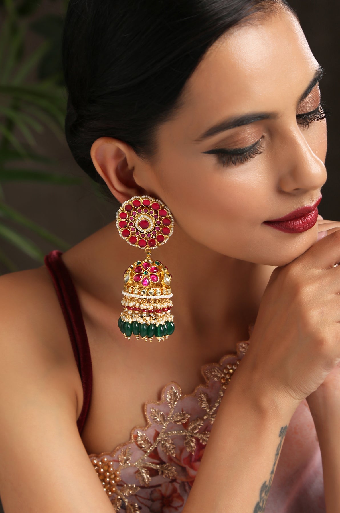 Buy indian earrings bollywood jhumka earrings for women meenakari jhumkas