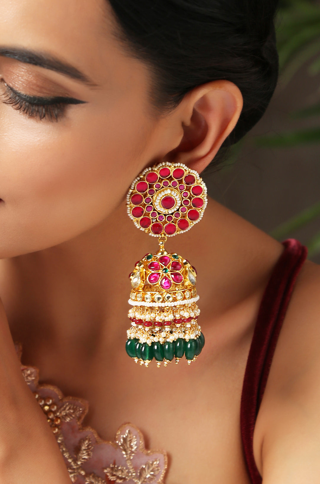 Shrishti Kundan Jhumka Earrings