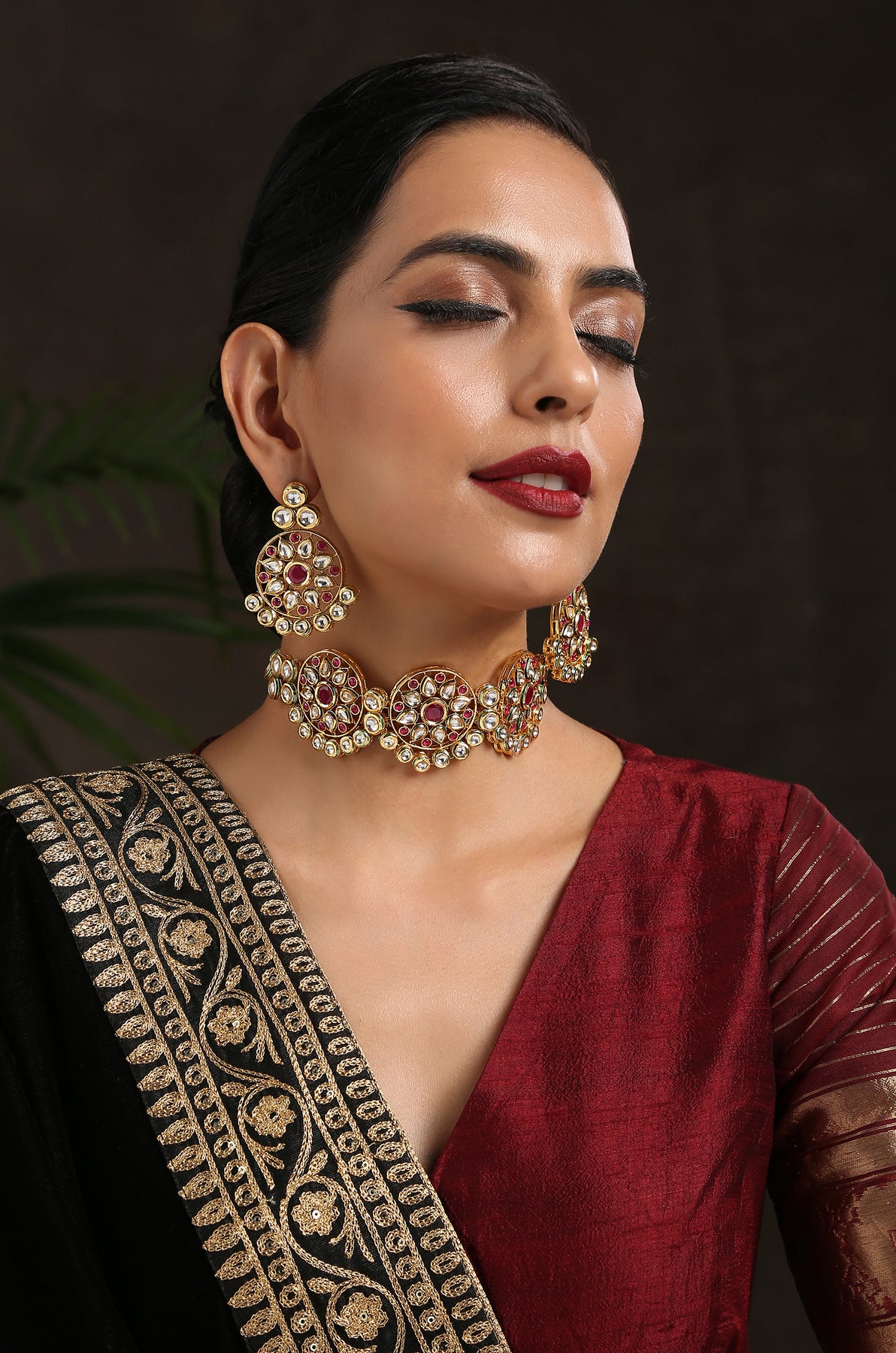 Saree choker sales