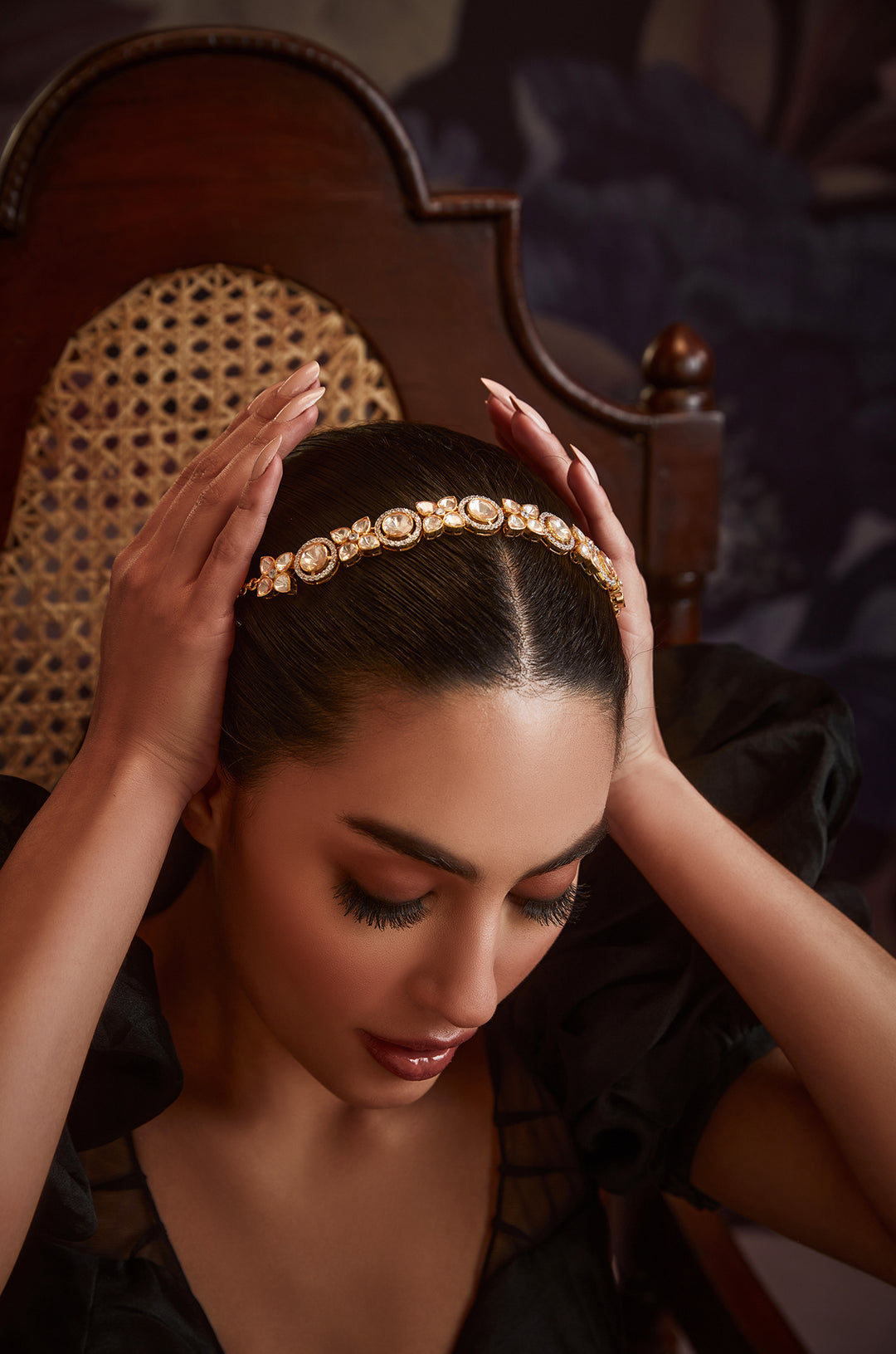 Sehree Polki Silver Head Band