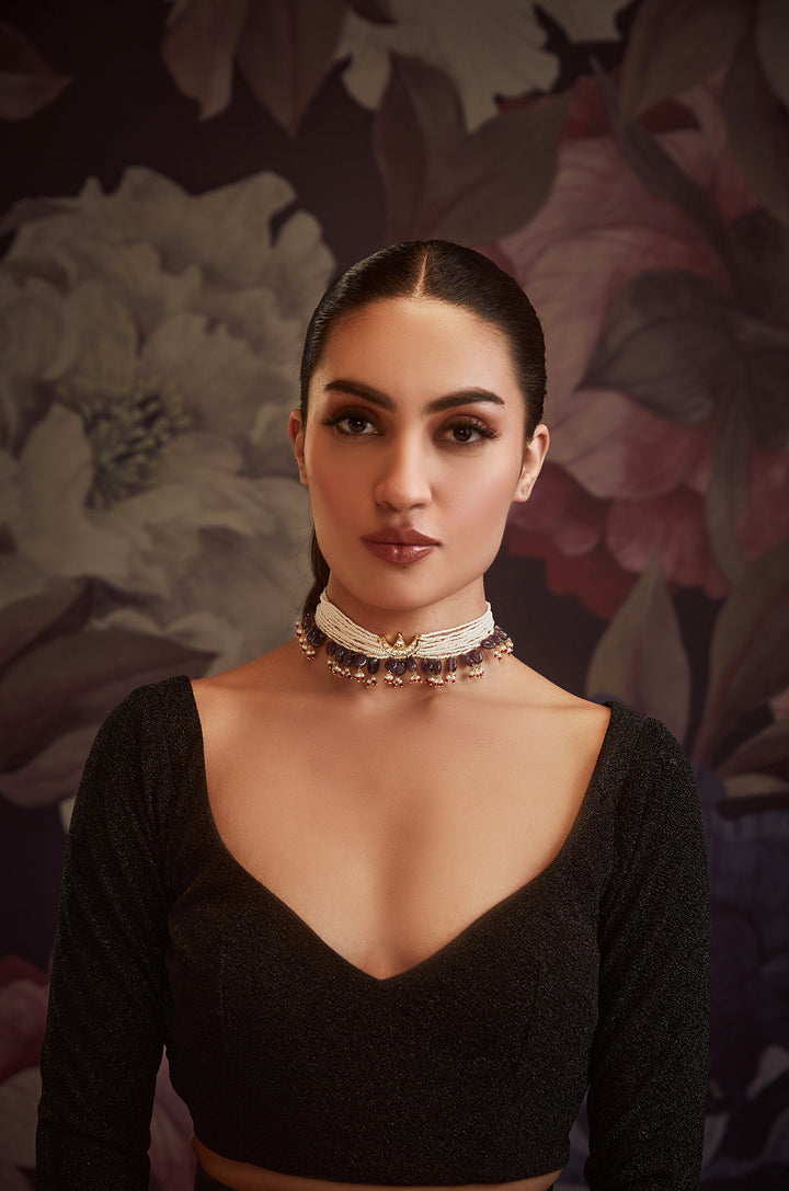 Devki Kundan Pearl Choker Necklace