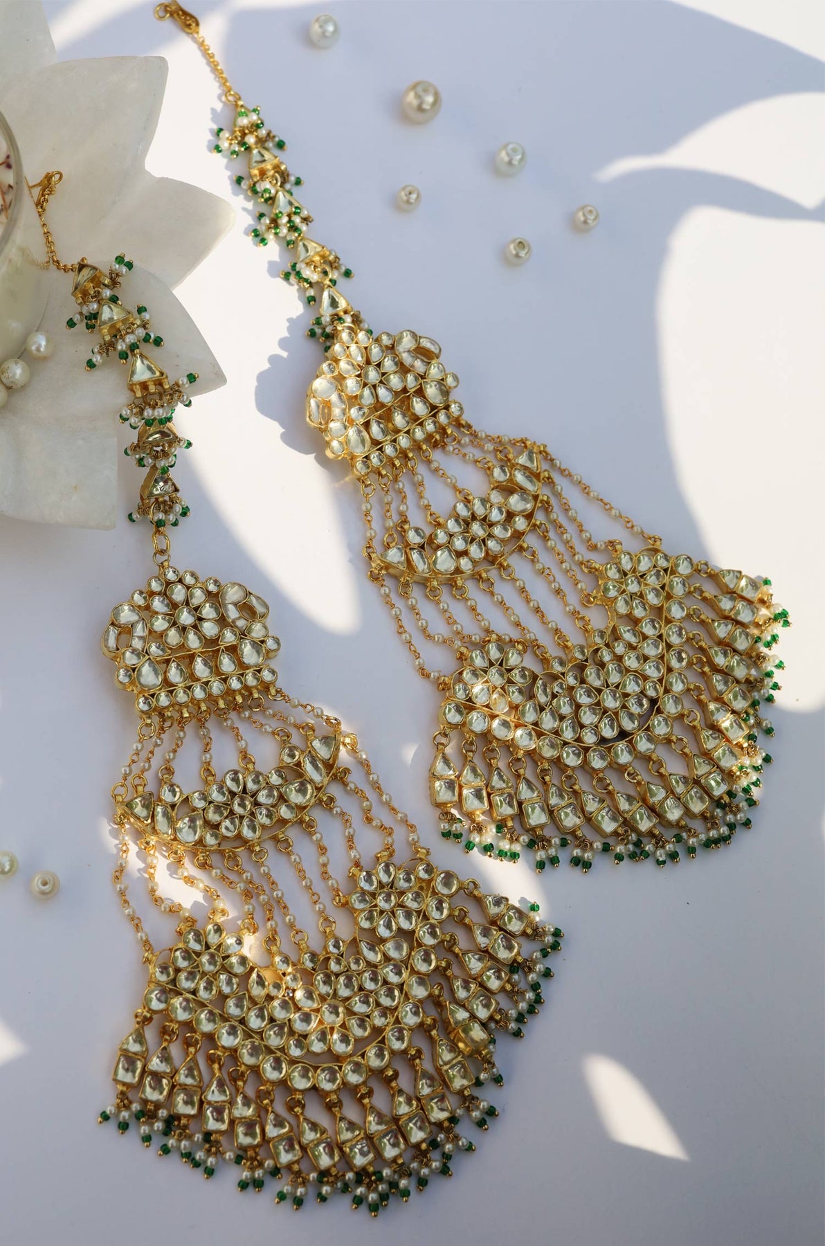 Indian Gold Plated Bollywood Style Kundan Chandbali Earrings Black Jewelry  Set | eBay