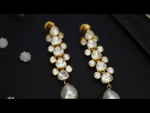 Vasilisa Polki Silver Earrings