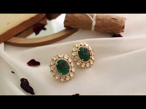Eillay Green Silver Studs