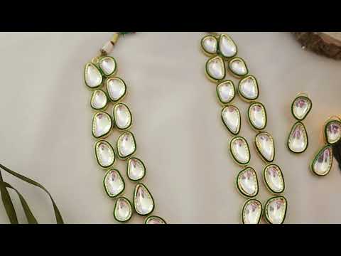 Divyara Green Polki Necklace Set
