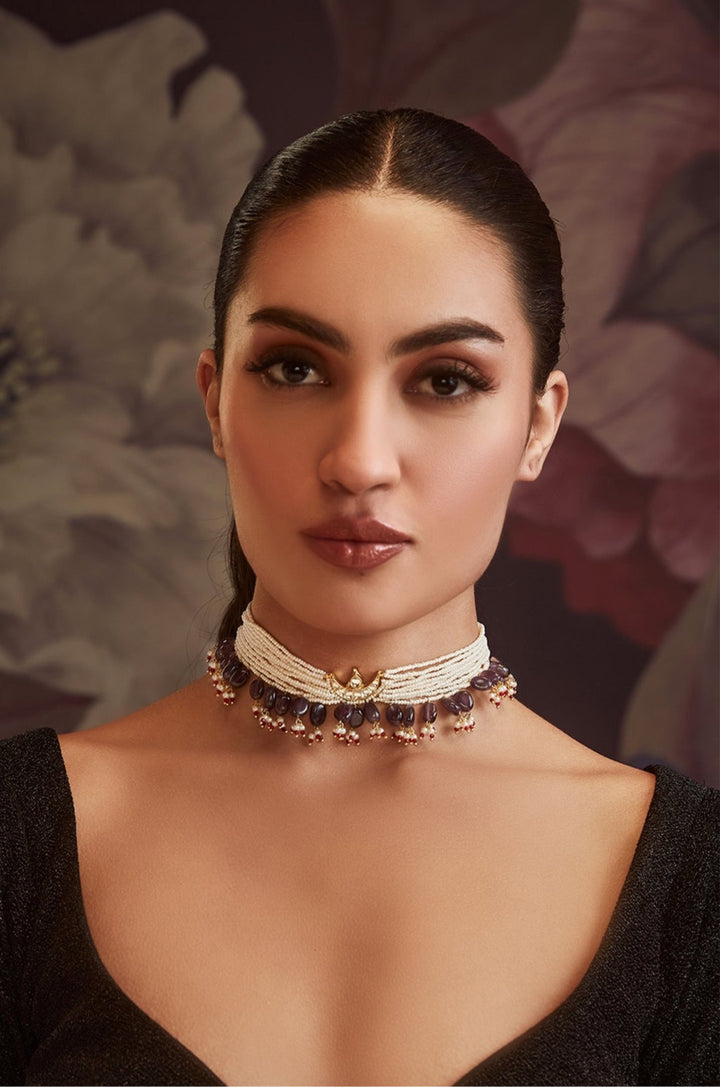 Devki Kundan Pearl Choker Necklace